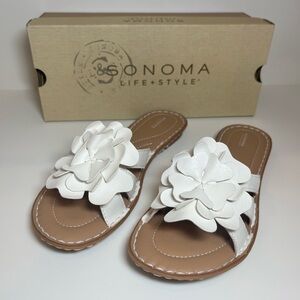 Sonoma Mariel White Floral Sandals